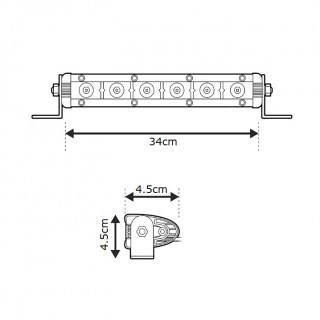 Универсален светодиоден лайтбар (LED light bar) 34см